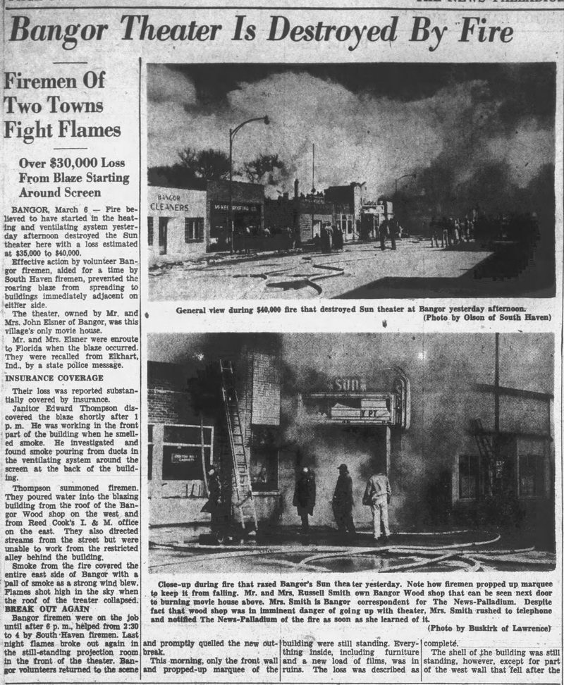 Sun Theater - March 6 1952 Destroyed By Fire (newer photo)